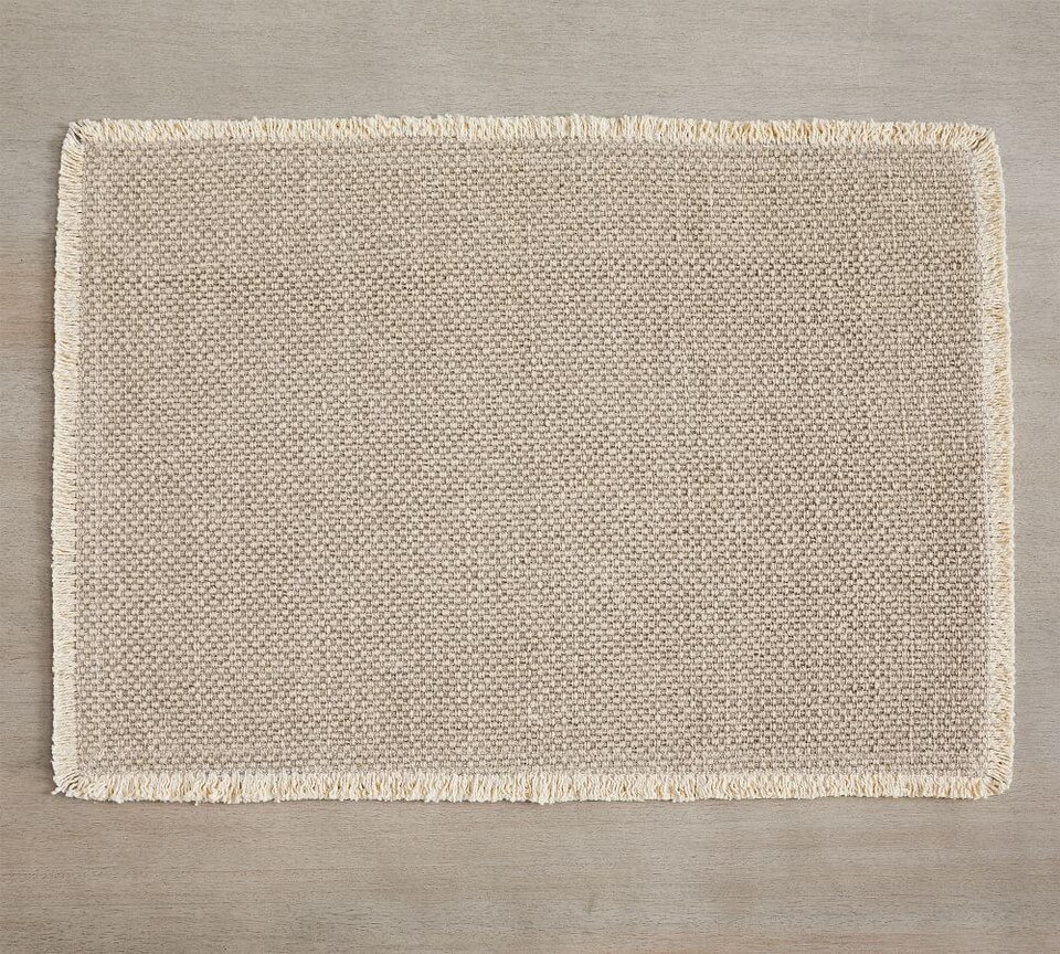 Mason Handwoven Cotton Fringe Placemats Pottery Barn Australia